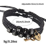 His & Hers Handmade Bracelets With Key Lock