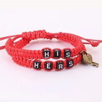 His & Hers Handmade Bracelets With Key Lock