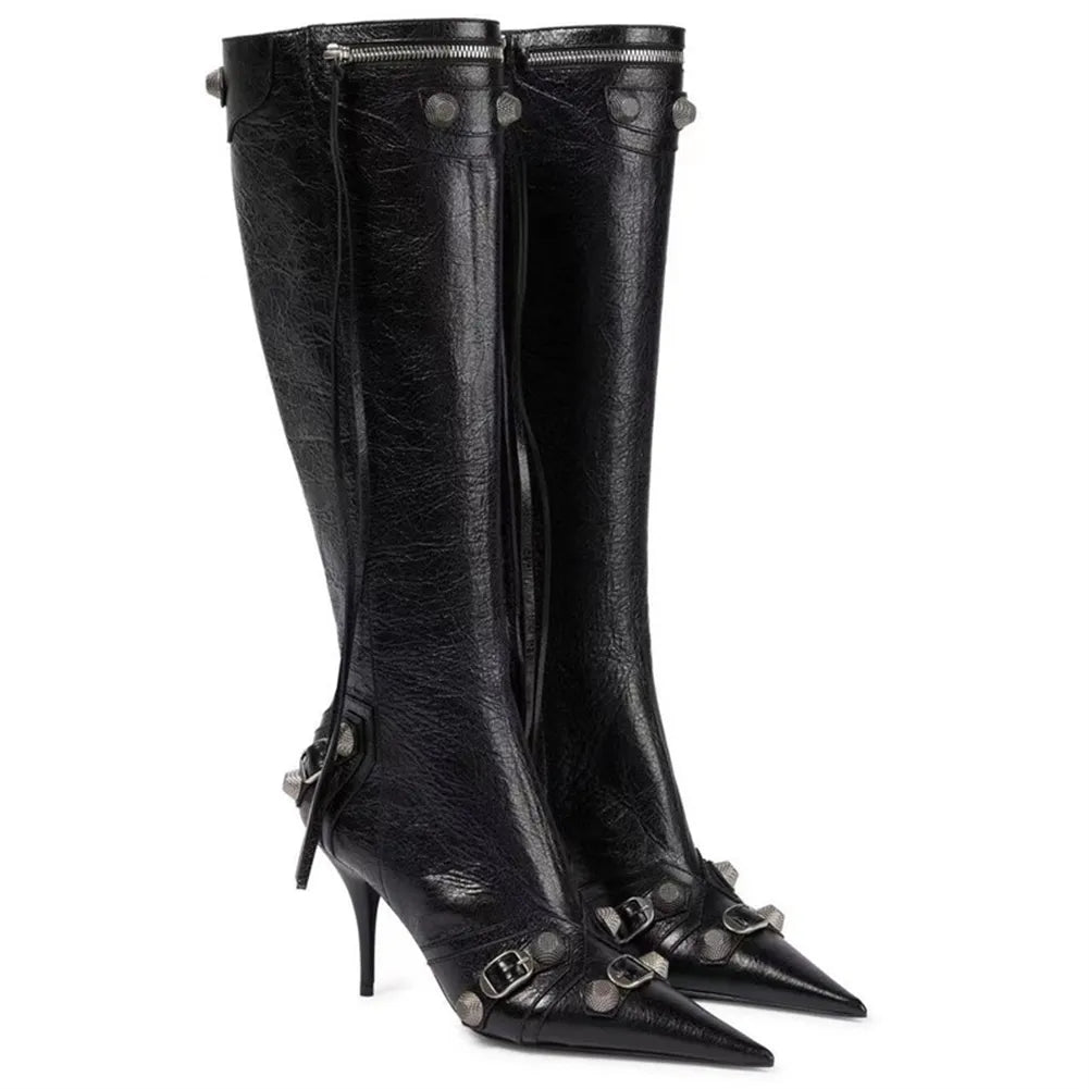 Pointed toe stiletto boots