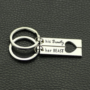 His Beauty | Her Beast Keychain Set